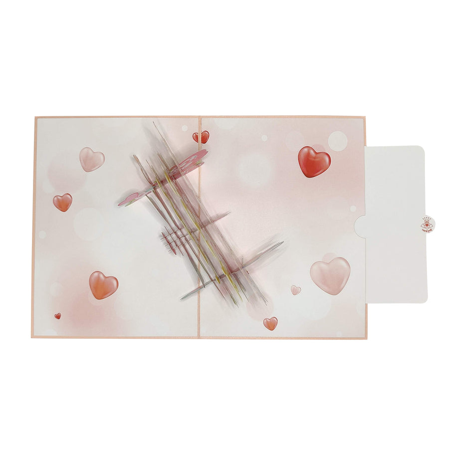 “Love You” Love Heart Pop-Up Card