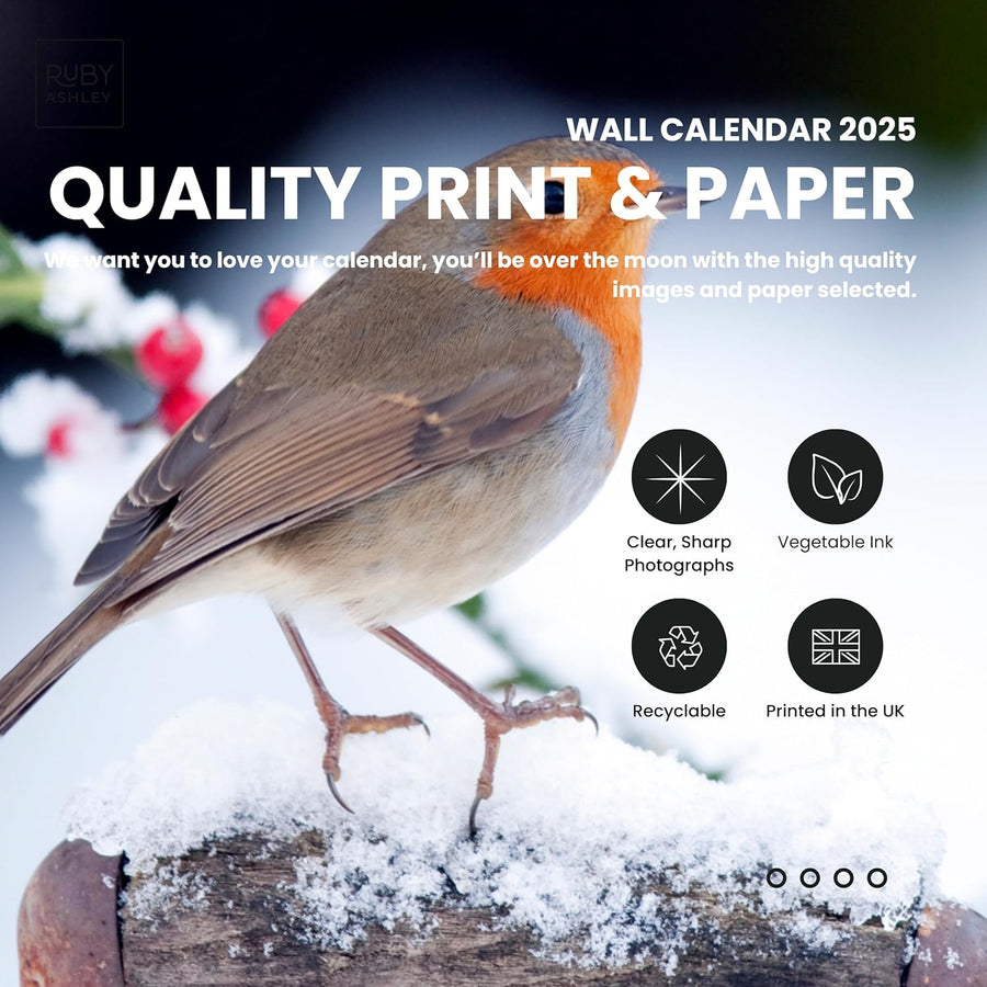 2025 British Wildlife Calendar: 13 Months of Stunning Images, UK Notable Dates, Essential Contacts & Religious Festivals Included