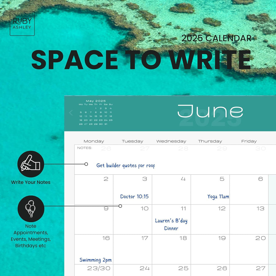 2025 Natural Wonders Calendar: 13 Months of Stunning Images, UK Notable Dates, Essential Contacts & Religious Festivals Included