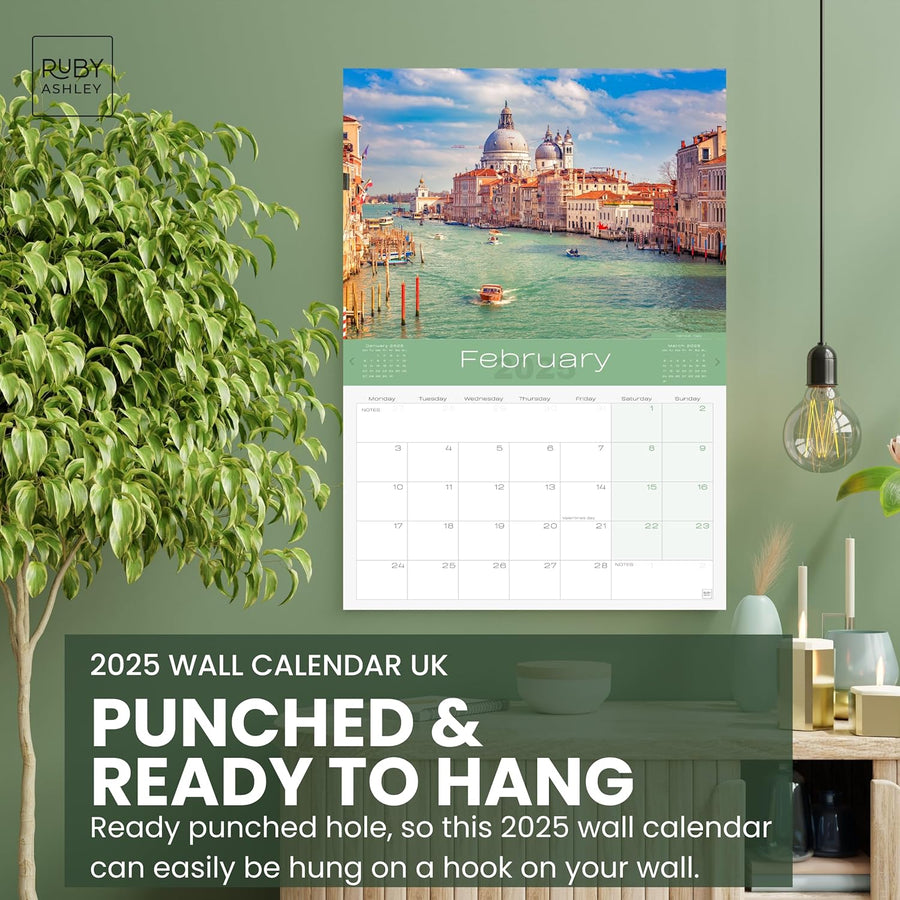 2025 Amazing Cities Calendar: 13 Months of Stunning Images, UK Notable Dates, Essential Contacts & Religious Festivals Included