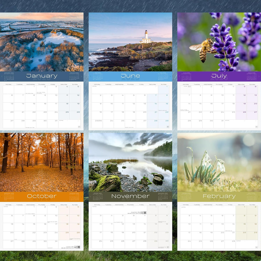 2025 British Seasons Calendar: 13 Months of Stunning Images, UK Notable Dates, Essential Contacts & Religious Festivals Included