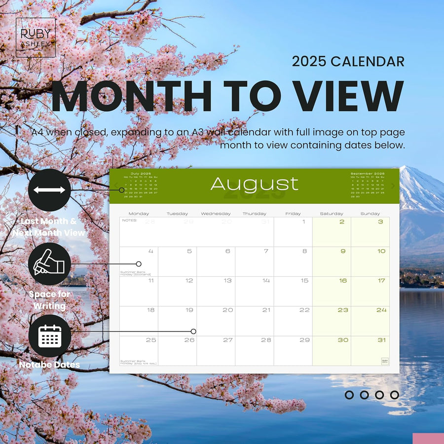 2025 Natural Wonders Calendar: 13 Months of Stunning Images, UK Notable Dates, Essential Contacts & Religious Festivals Included