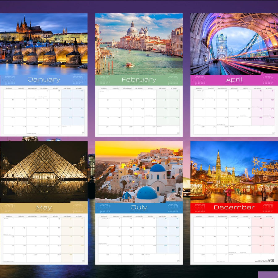 2025 Amazing Cities Calendar: 13 Months of Stunning Images, UK Notable Dates, Essential Contacts & Religious Festivals Included