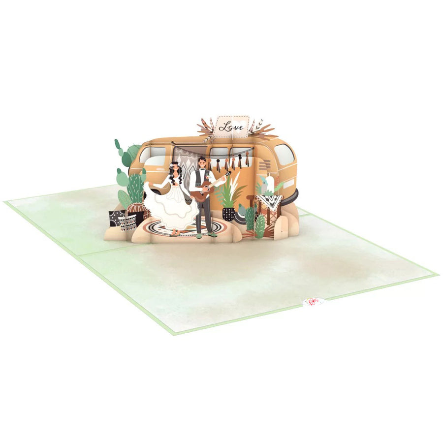 Boho Wedding Pop-Up Card