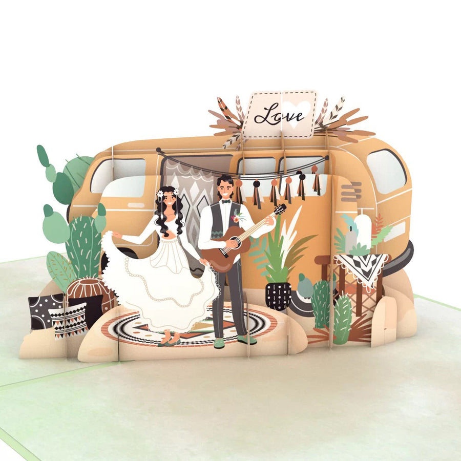 Boho Wedding Pop-Up Card