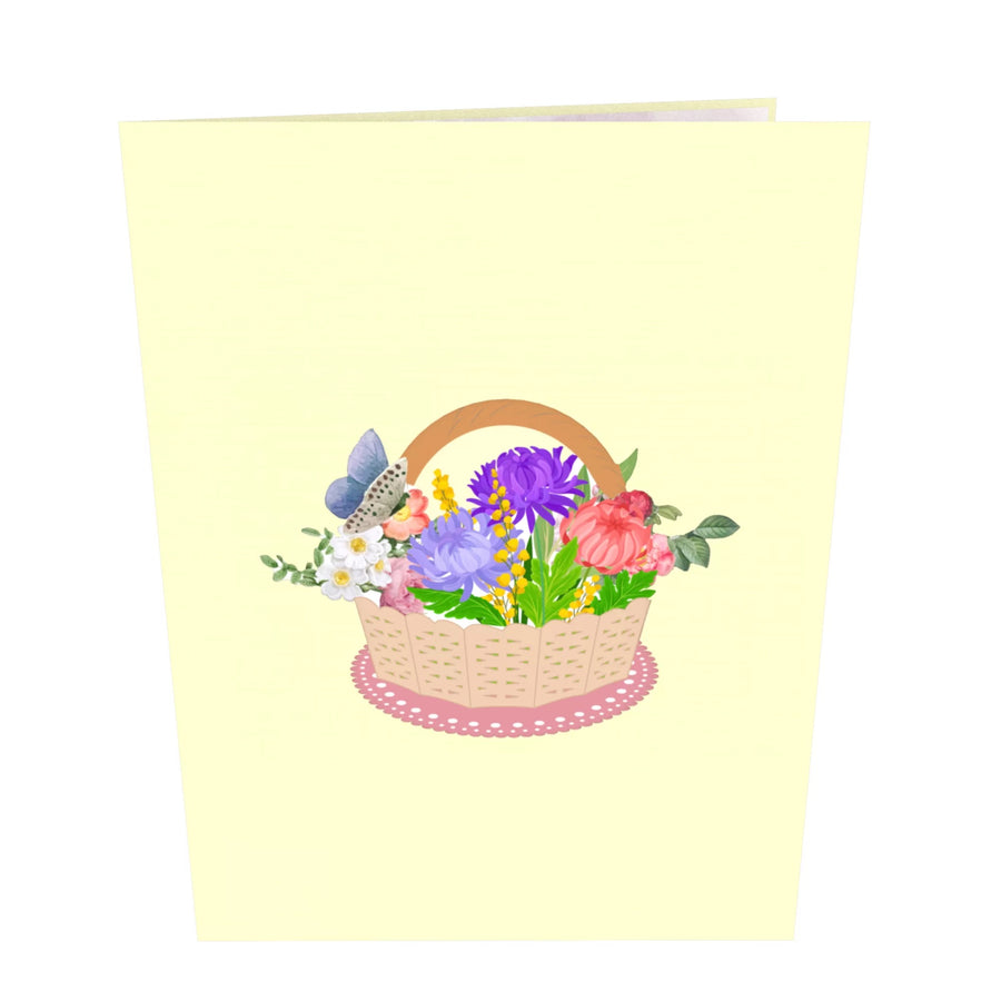 Lovely Flower Basket Pop-Up Card