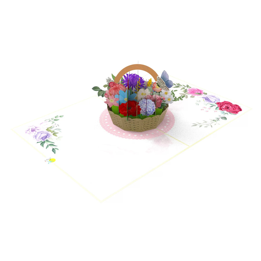 Lovely Flower Basket Pop-Up Card