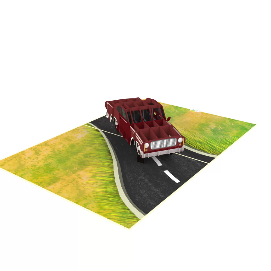 Red Coupe Car Pop-Up Card