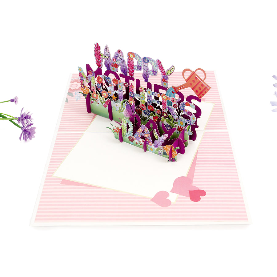 Happy Mothers Day Floral Letters Pop-Up Card