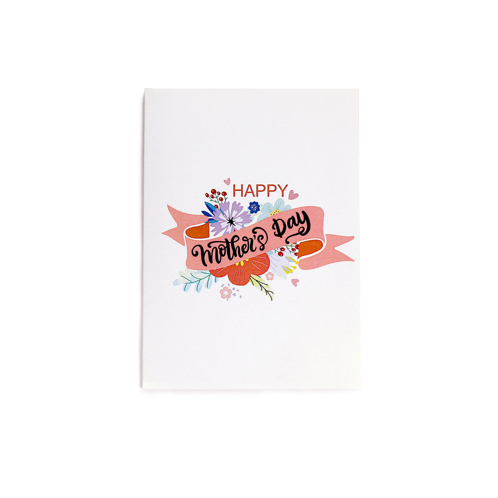 Happy Mothers Day Floral Letters Pop Up Card Uk