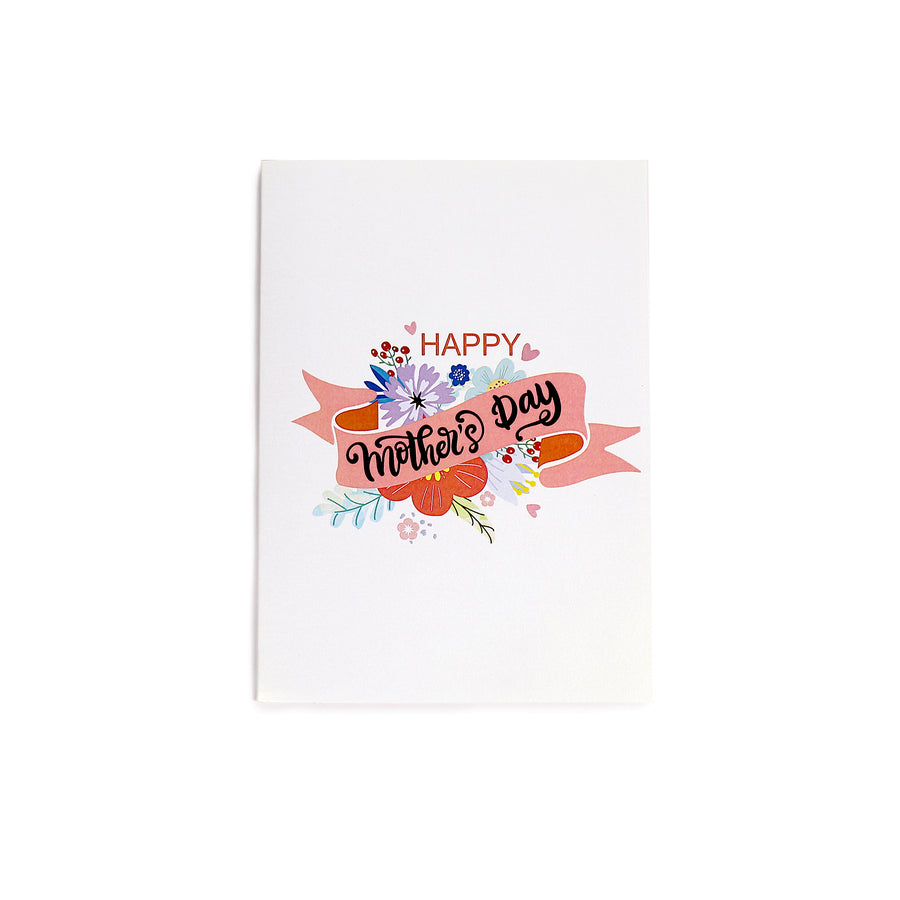 Happy Mothers Day Floral Letters Pop-Up Card