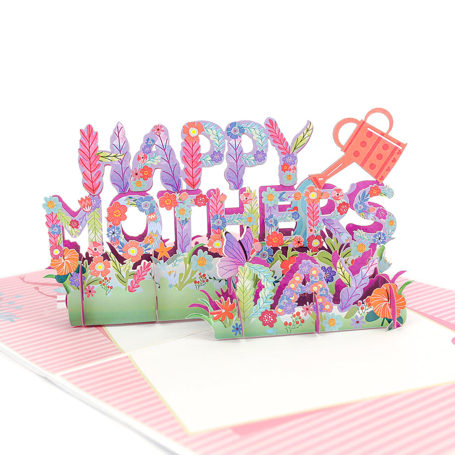 Happy Mothers Day Floral Letters Pop-Up Card