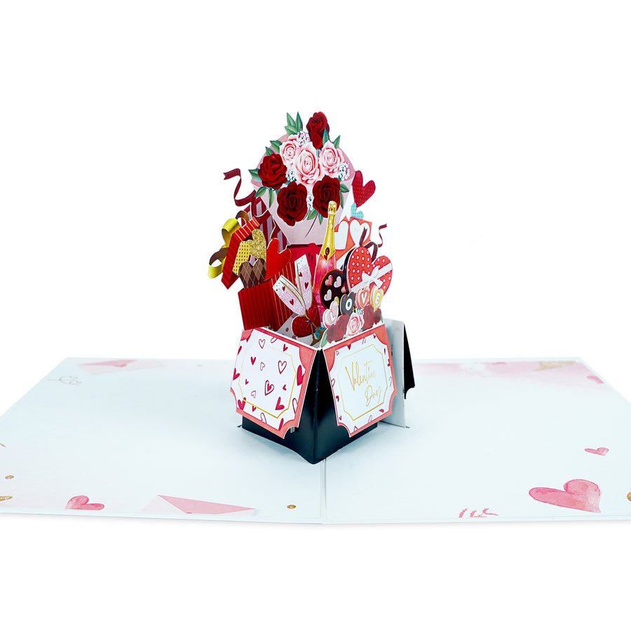 Valentine Box Of Goodies Pop-Up Card
