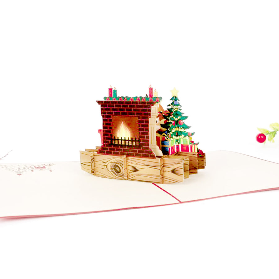 Santa Wishes a Merry Christmas Pop-Up Christmas Card