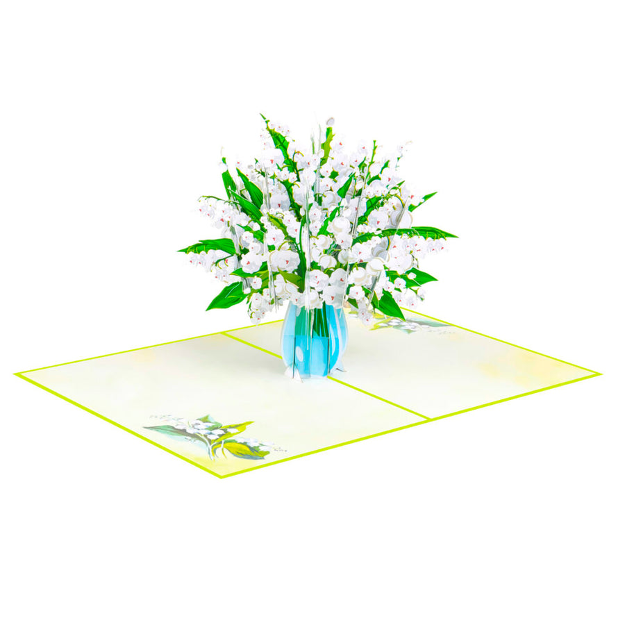 Lily of the Valley Vase Pop-Up Card