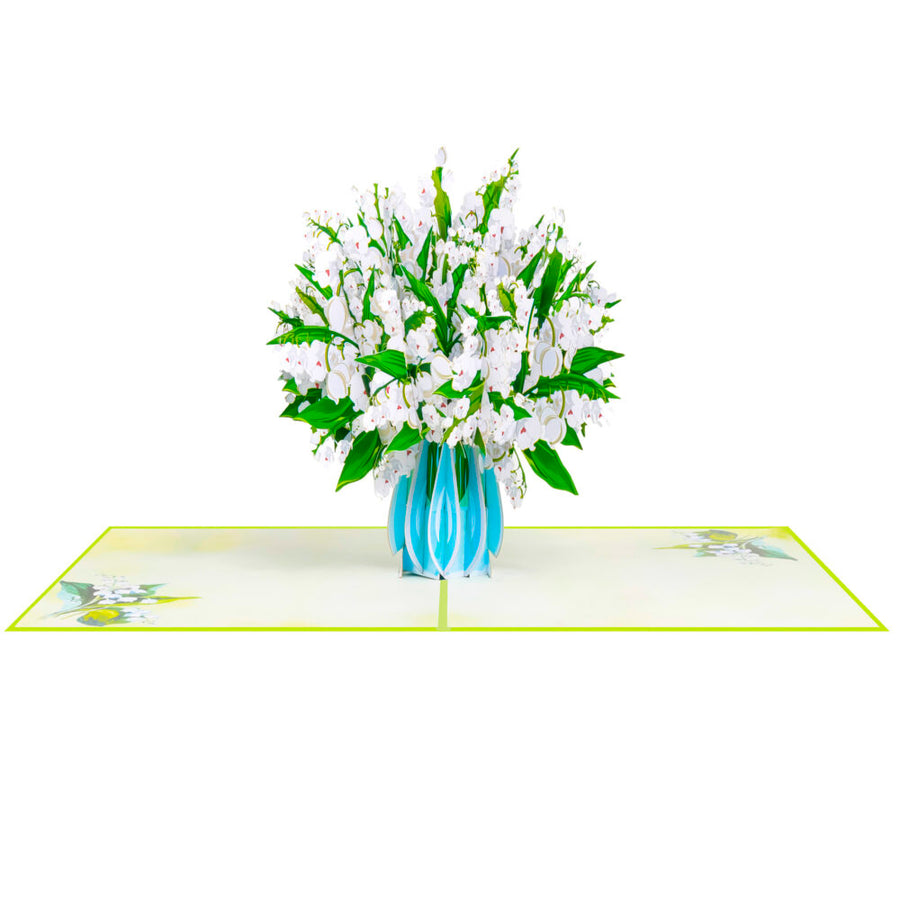 Lily of the Valley Vase Pop-Up Card