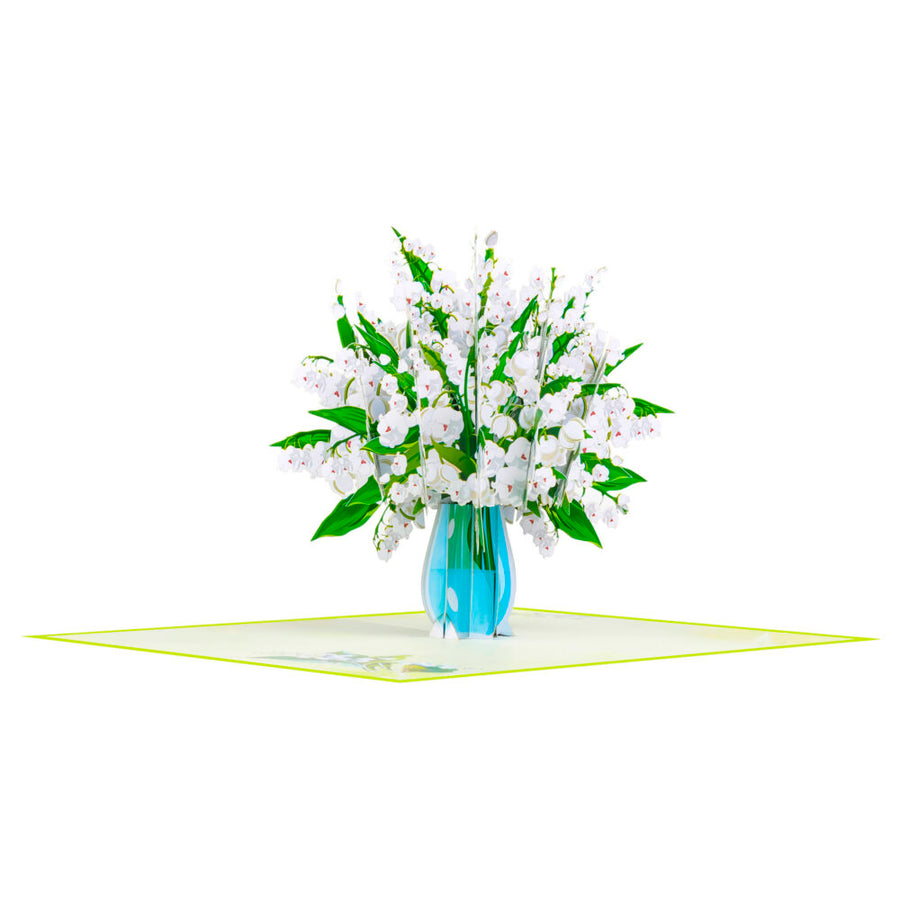 Lily of the Valley Vase Pop-Up Card