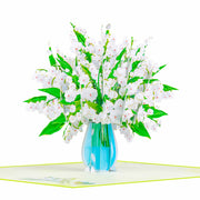 Lily of the Valley Vase Pop-Up Card