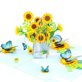Watering Can Sunflower Bouquet Pop-Up Card