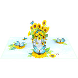 Watering Can Sunflower Bouquet Pop-Up Card
