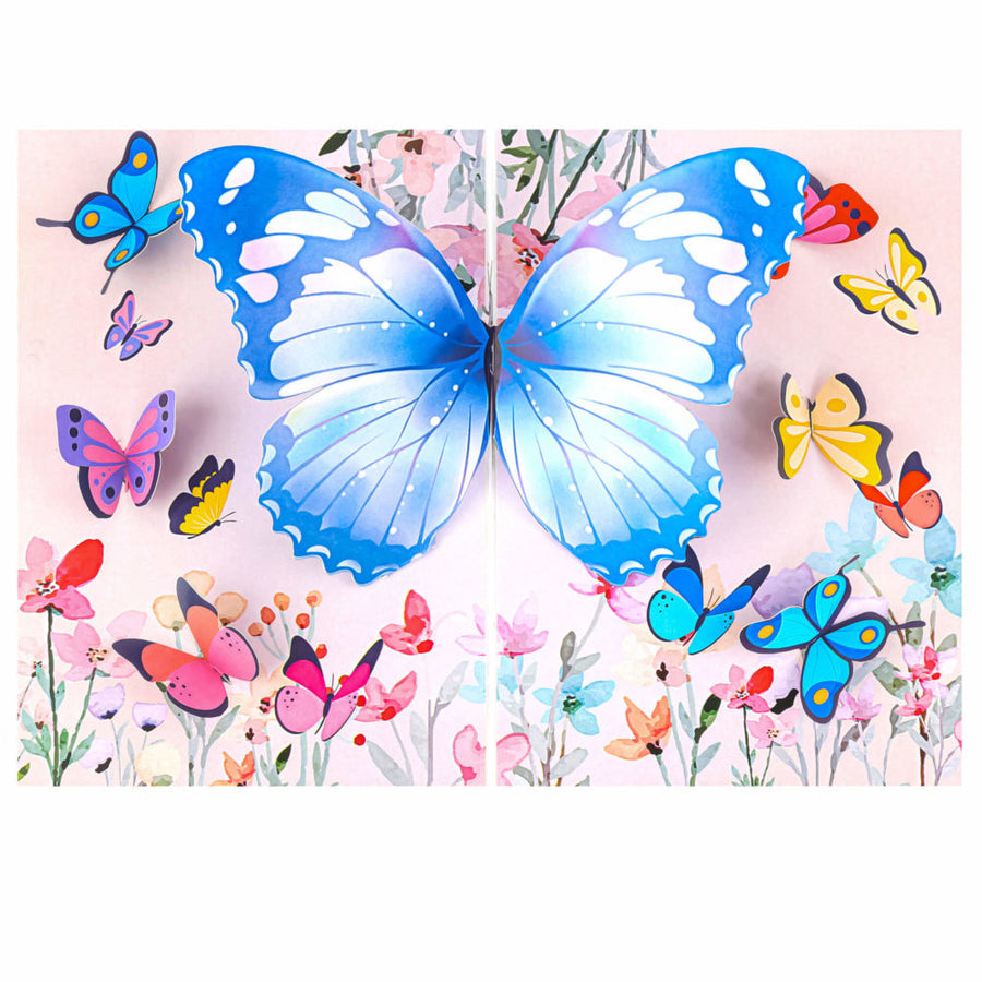 Butterflies Wild Flower Pop-Up Card