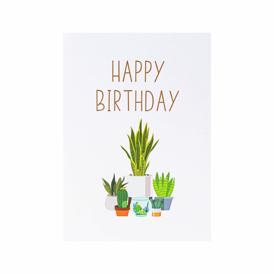 Happy Birthday Plants Pop-Up Card