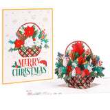 Christmas Flower Basket Pop-Up Card
