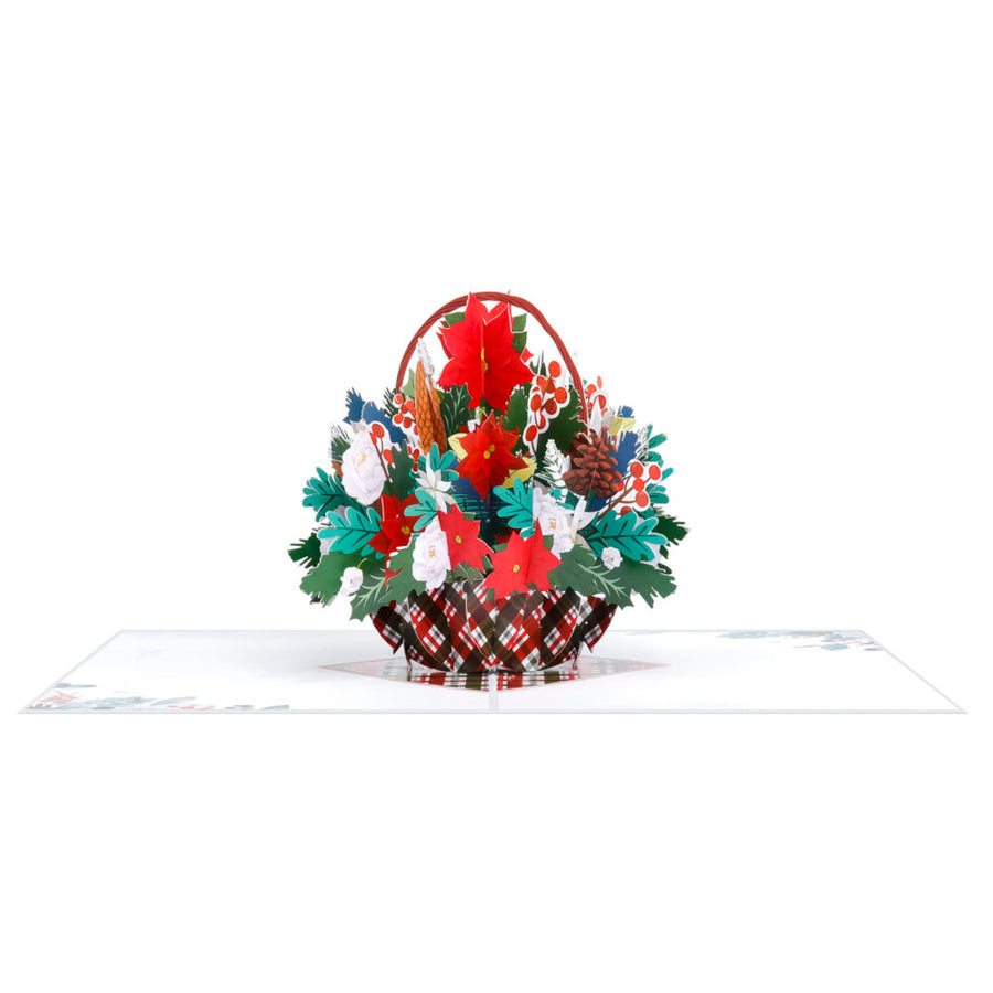 Christmas Flower Basket Pop-Up Card