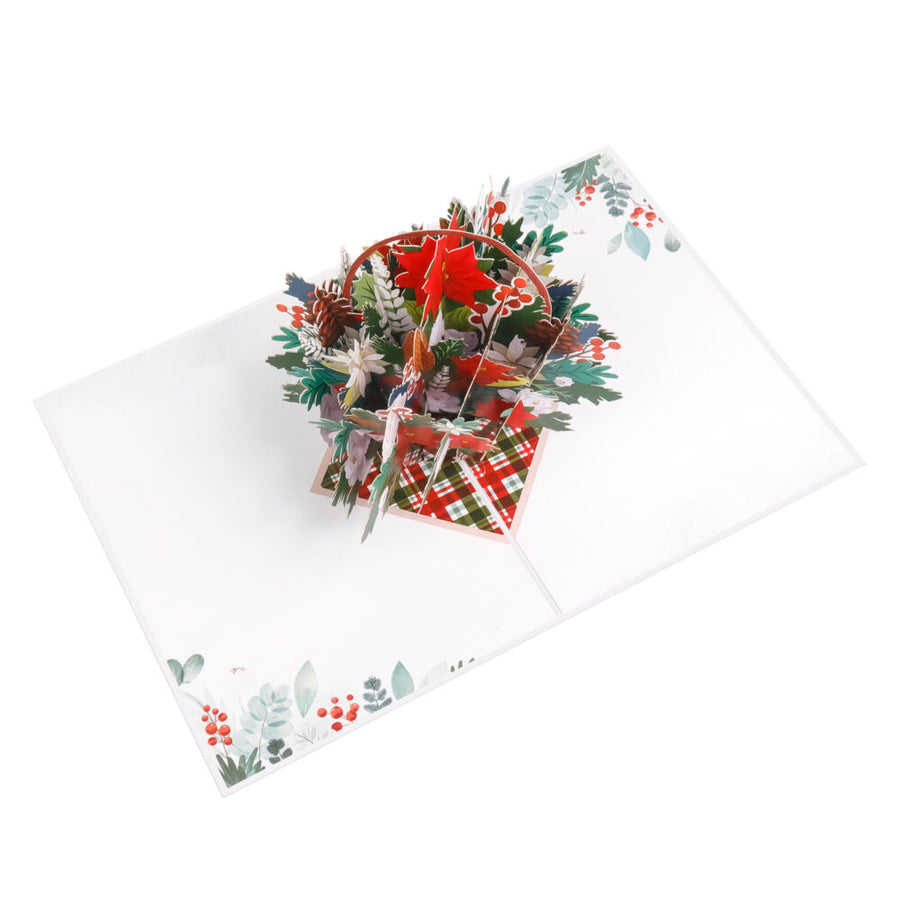 Christmas Flower Basket Pop-Up Card