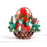 Christmas Flower Basket Pop-Up Card