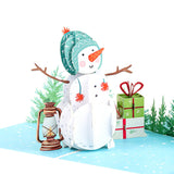 Snowman With Presents Pop-Up Card