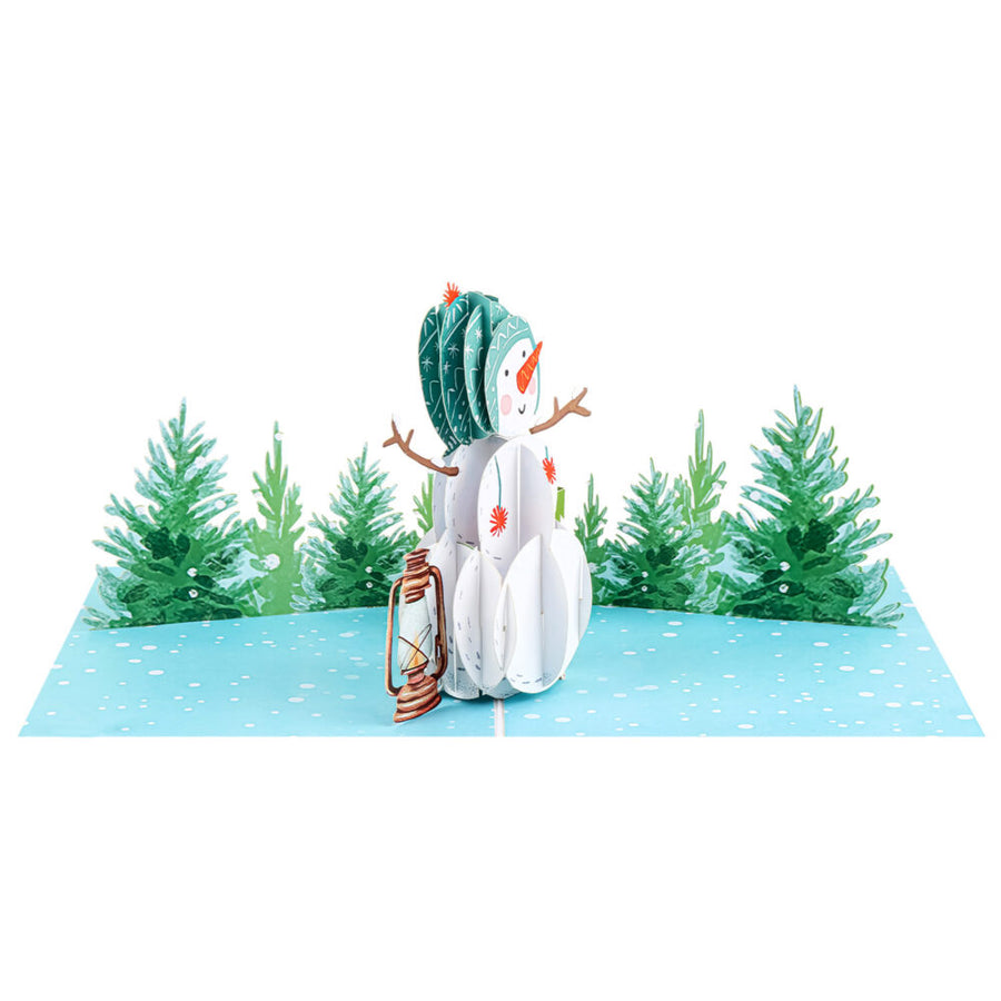 Snowman With Presents Pop-Up Card