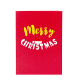 Merry Christmas Text Pop-Up Card