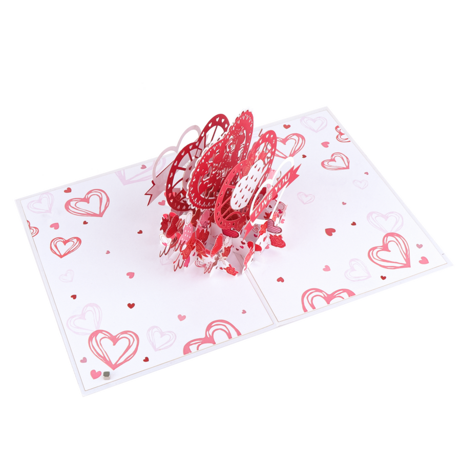 Love Heart and More Hearts Pop-Up Card