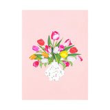 Tulip Bouquet in a vase Pop-Up Card