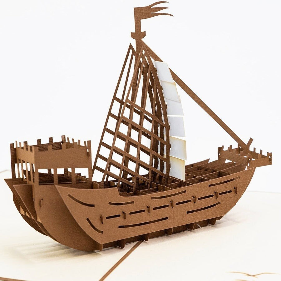 Medieval Ship Popup Card