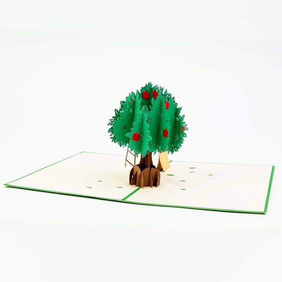 Apple Tree with Basket Popup Card