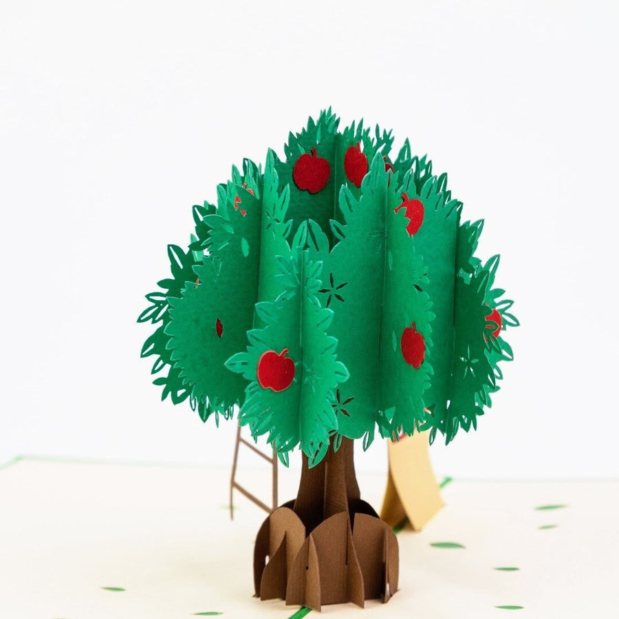 Apple Tree with Basket Popup Card