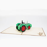 Farm Tractor In Green Popup Card
