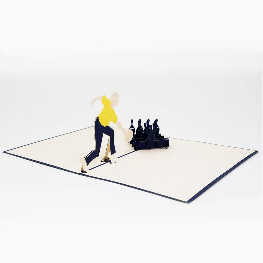 Ten Pin Bowling Popup Card