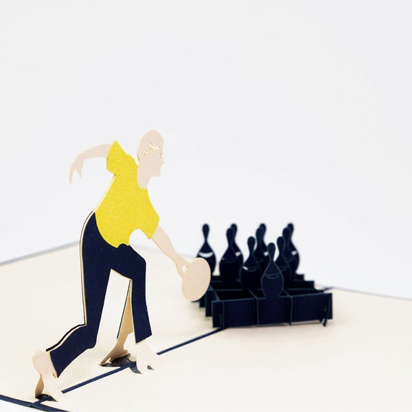 Ten Pin Bowling Pop-Up Card