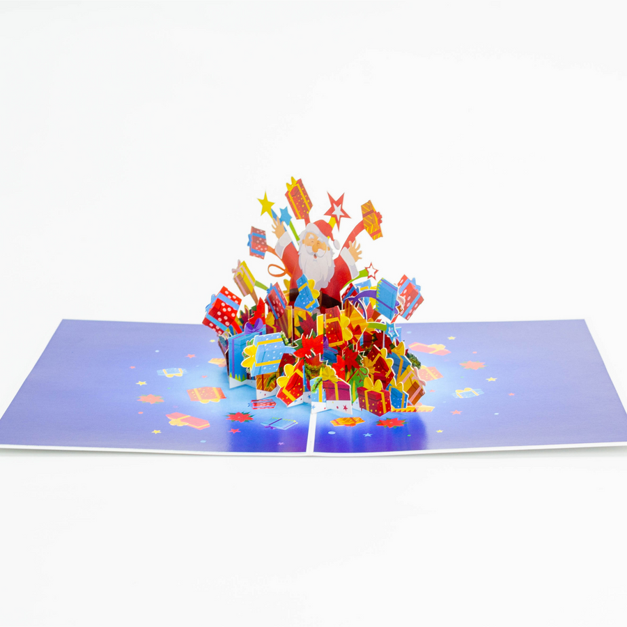 Santa with Presents 3D Pop-Up Card UK