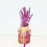 Purple Lavender Flower Vase Popup Card