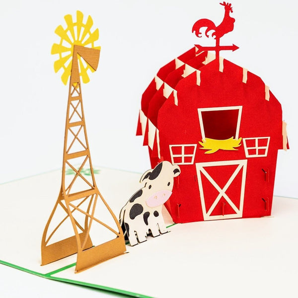 Farm Animal & Barn Pop-Up Card