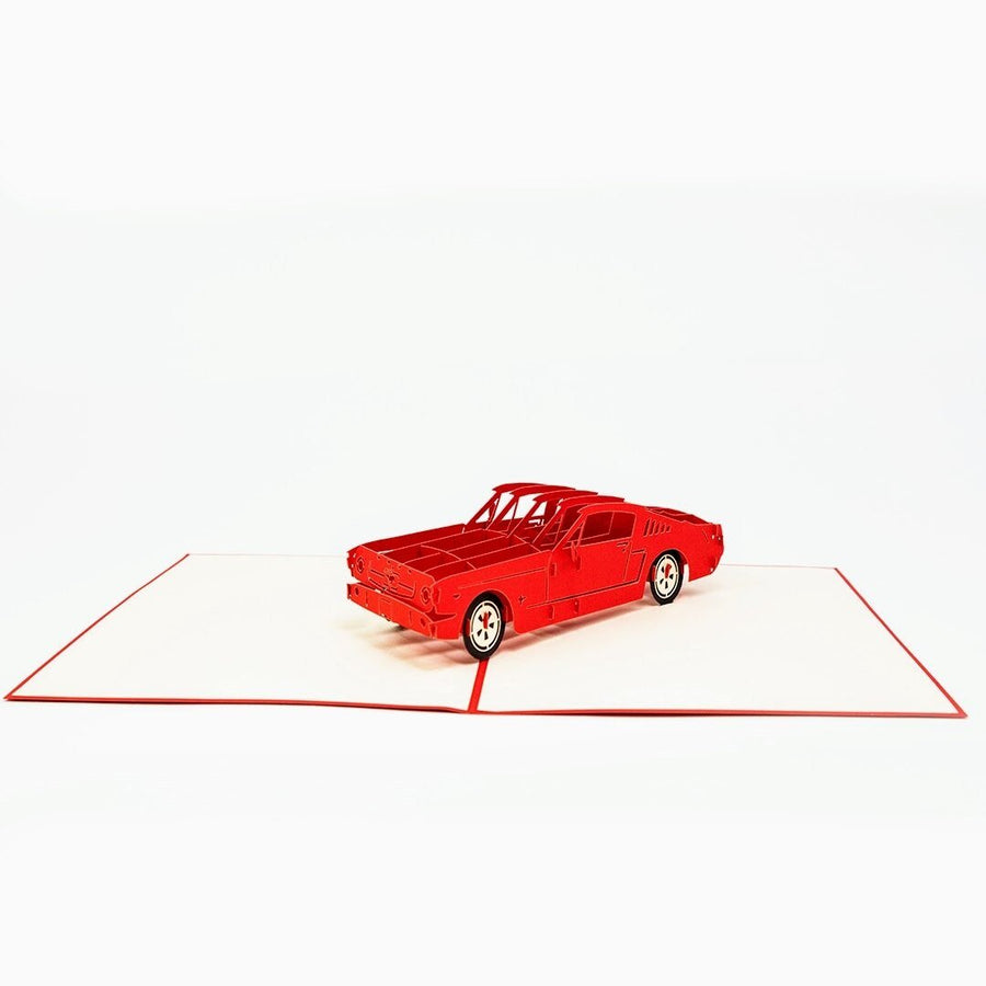 Classic Red Sports Car Popup Card