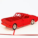 Classic Red Sports Car Popup Card
