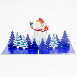Snowman in the Woods 3D Pop-Up Card UK