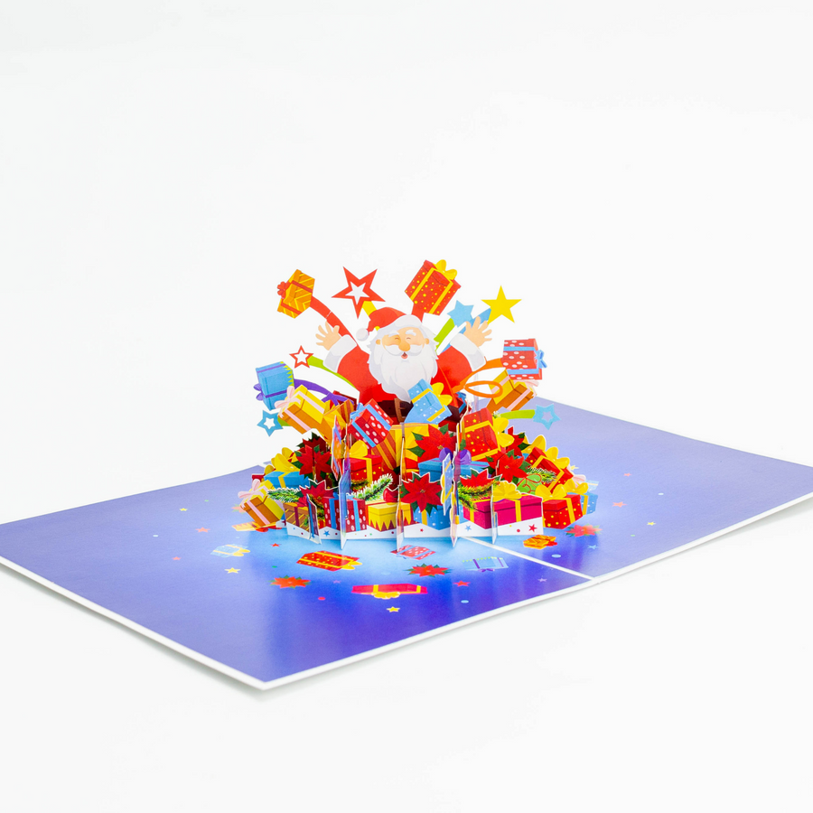 Santa with Presents 3D Pop-Up Card UK