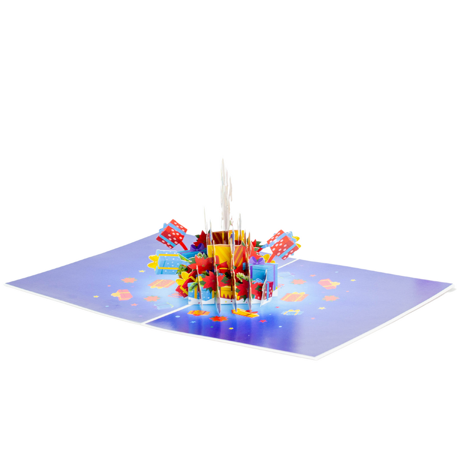 Santa with Presents 3D Pop-Up Card UK