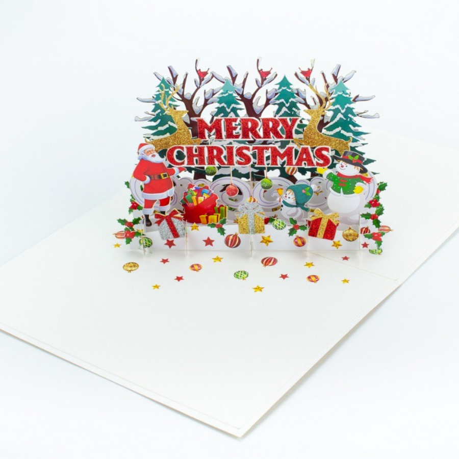 Merry Christmas 3D Pop-Up Card UK